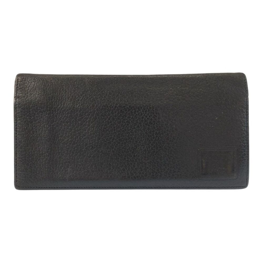 Burberry Vintage Black Leather Long Wallet